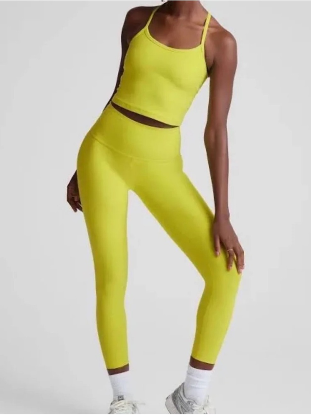 Beyond Yoga Electric Lime Heather Set